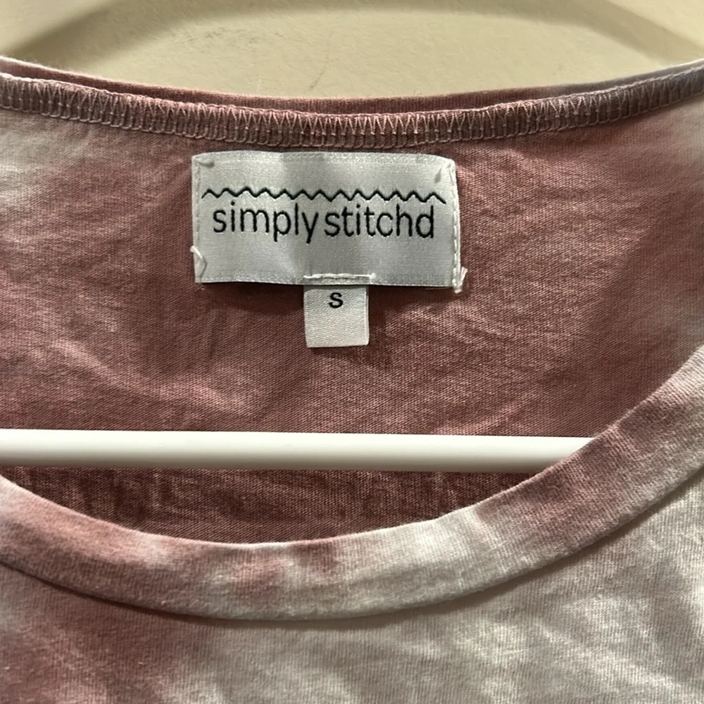 NWOT Simply Stitchd Tie-Dye T-Shirt cotton White, Pink, Olive teen girl size S